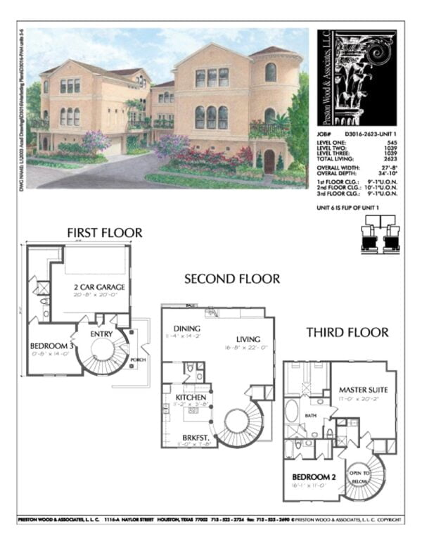 Townhouse Plan D3016 u1