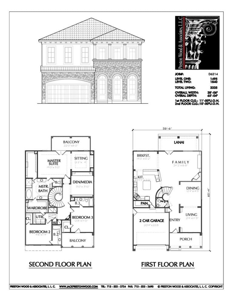 2 Story House Plan, Residential Floor Plans, Family Home Blueprints, D