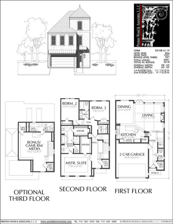 Townhouse Plan E0108 A1.1