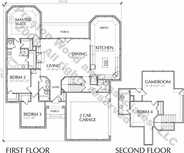 One Story Home Plan C7011 A