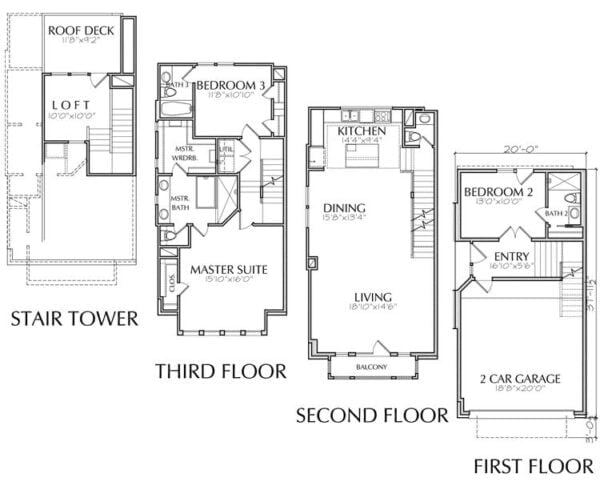 Townhouse Plan E2140 A1.1