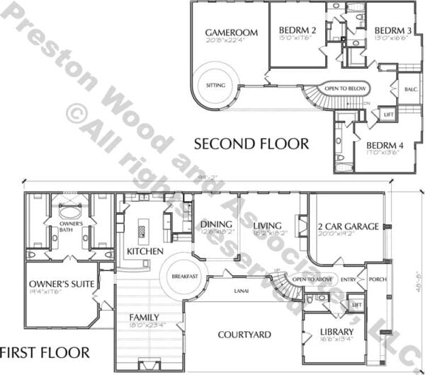 Two Story House Plan D1083
