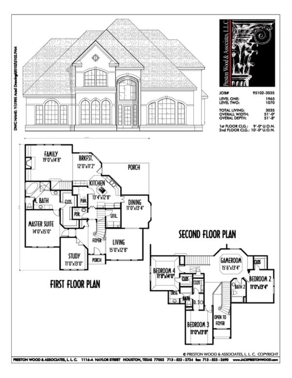 Two Story House Plan C5102