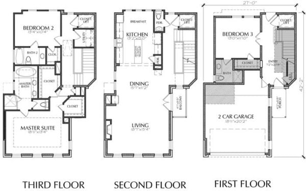 Townhouse Plan E1155 D1.1