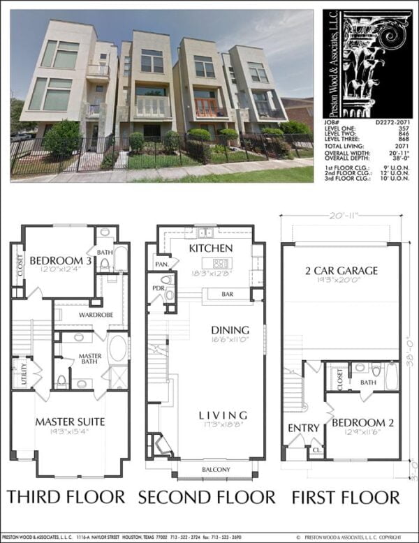 Townhouse Plan D2272-2071