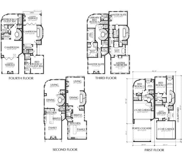 Duplex Townhouse Plan E2254