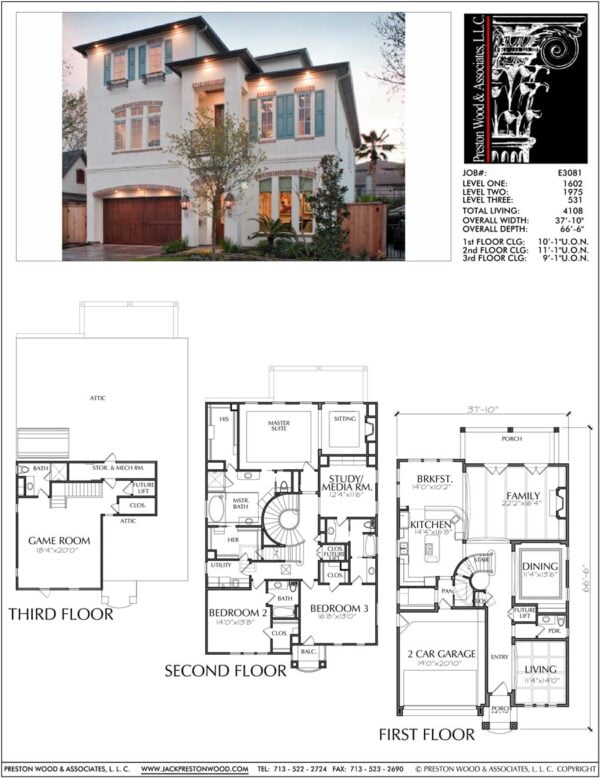 Two Story House Plan E3081