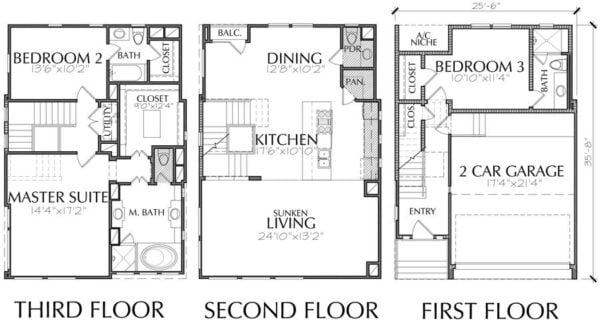 Townhouse Plan E5054 A1.1