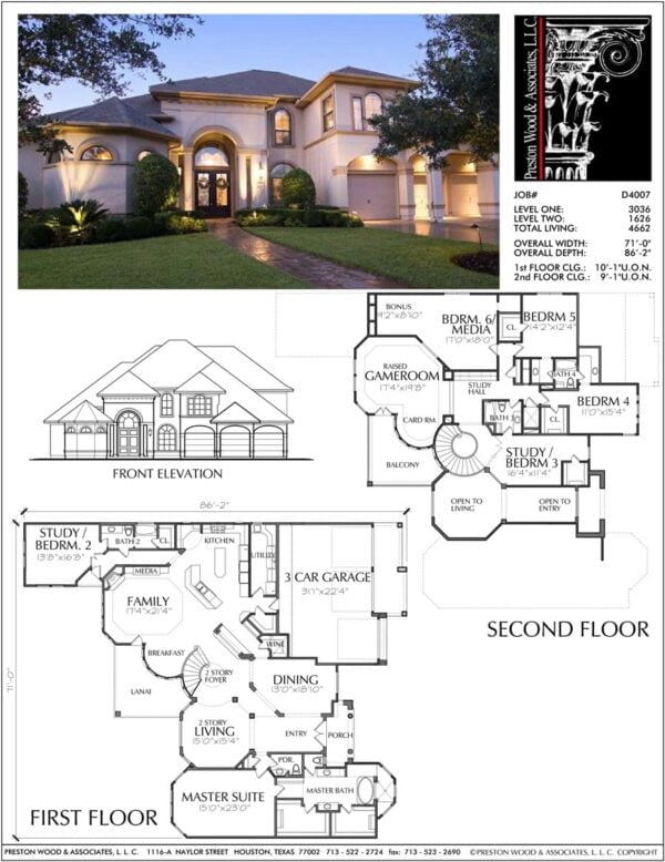 Two Story House Plan D4007