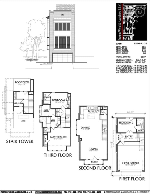 Townhouse Plan E2140 A1.2L