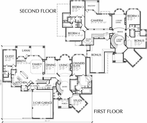 Two Story Home Plan C9313