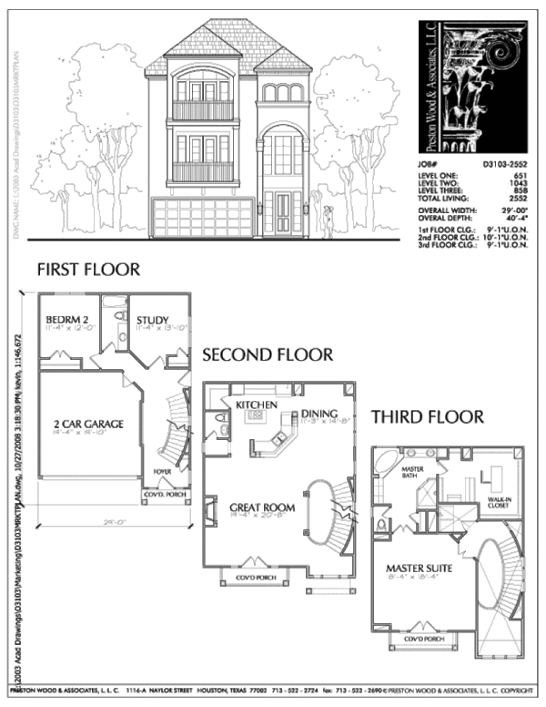 Urban House Plan D3103