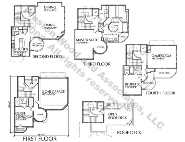 Townhome Plan D5182 Privada
