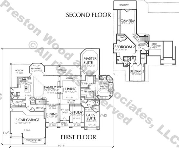 Two Story House Plan C6251