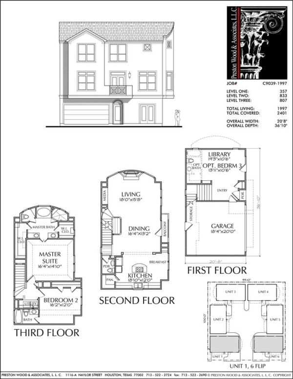 Townhouse Plan C9039-1997