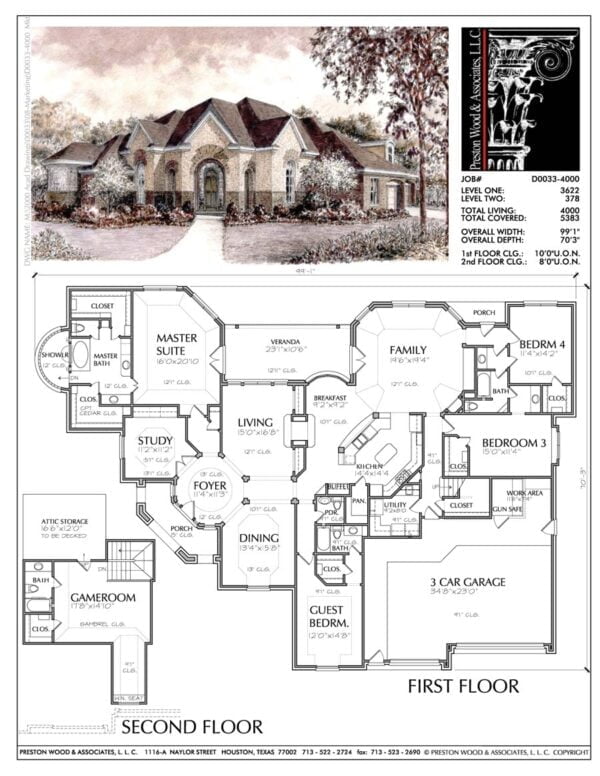 Two Story House Plan D0033