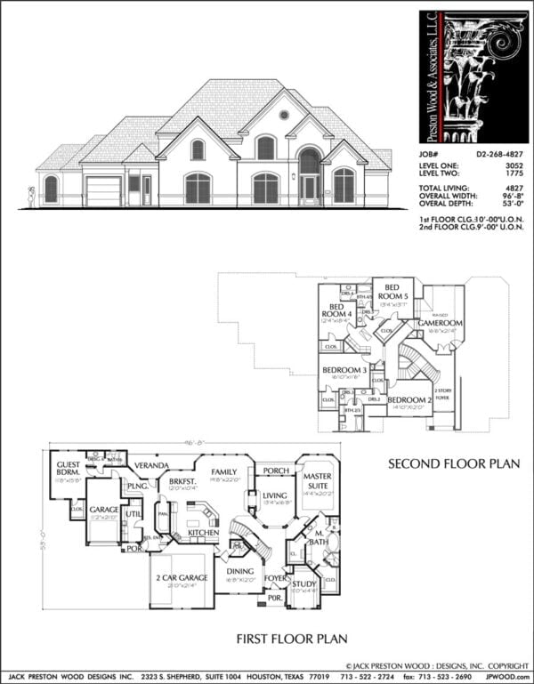 Two Story House Plan D2268