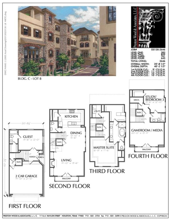 Duplex Townhouse Plan D5130 C7 & C8