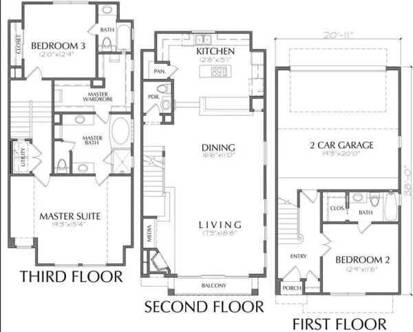 Townhouse Plan D3236-2067