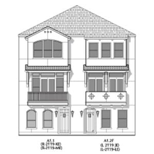 Duplex Townhouse Plan E2179 A1.1