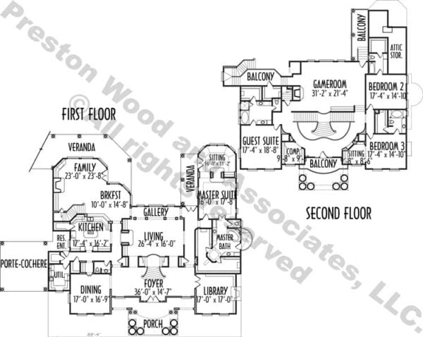 Two Story House Plan C2104