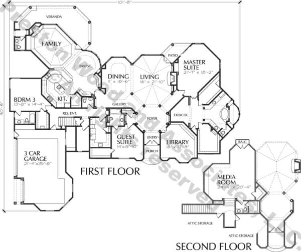 Two Story House Plan D3069