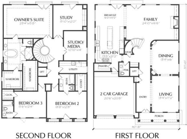 Two Story Home Plan aD4169
