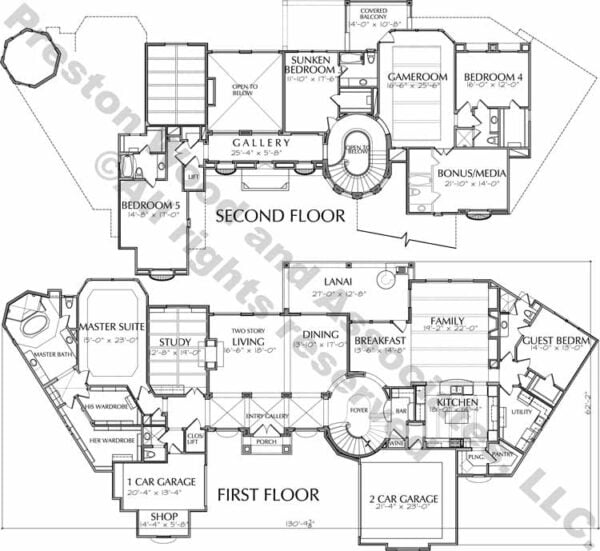 Two Story House Plan D6274