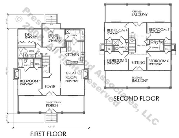 Two Story House Plan C8305