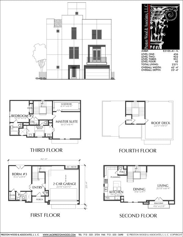 Townhouse Plan E3105 A1.1