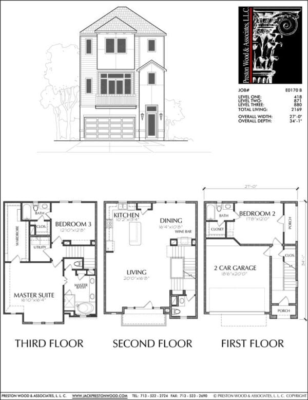 Townhouse Plan E0170 B