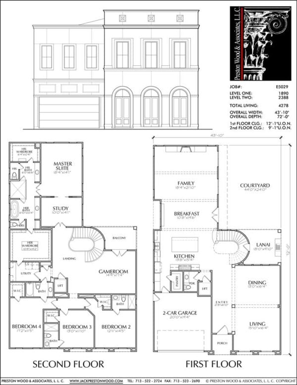 Two Story House Plan E5029