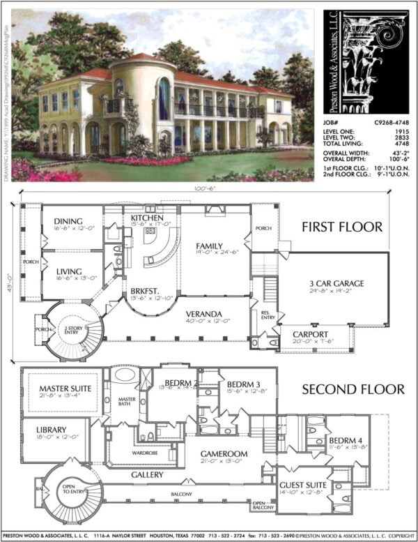 Two Story Home Plan aC9268