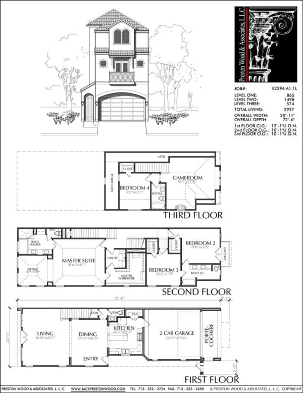 Townhouse Plan E2294 A1.1L