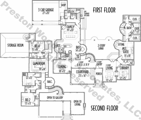 Two Story Home Plan C5296