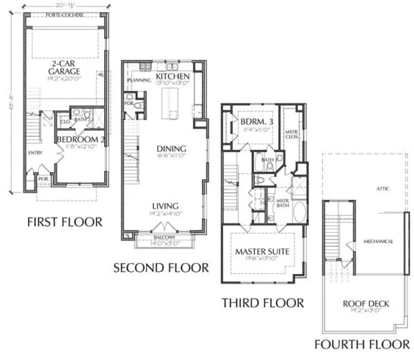 Townhouse Plan E2066 A1.1