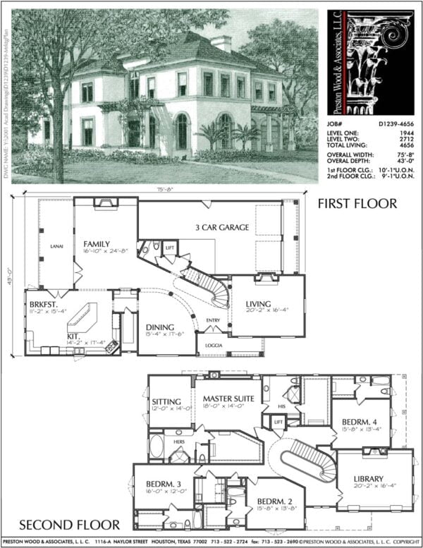 Two Story Home Plan aD1239