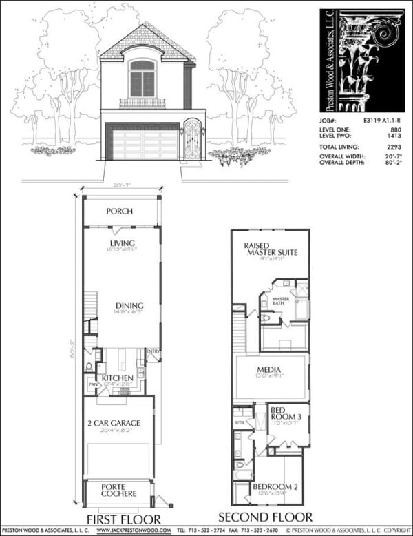 Townhouse Plan E3119 A1.1