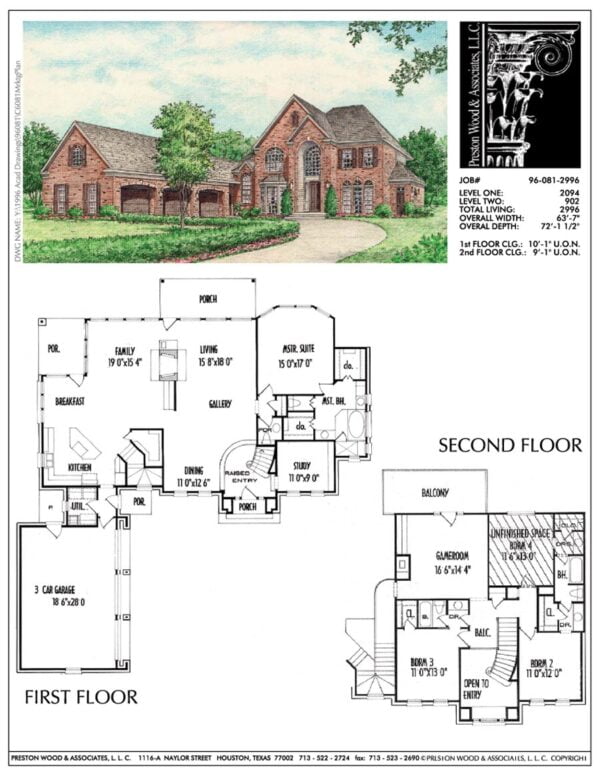 Two Story House Plan C6081