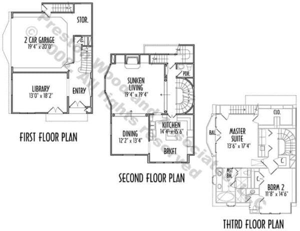 Eclectic Style House Plan C3065