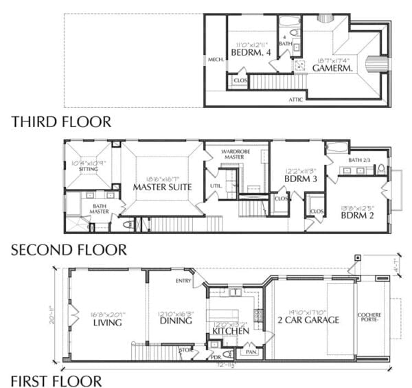 Townhouse Plan E2065 A1.1