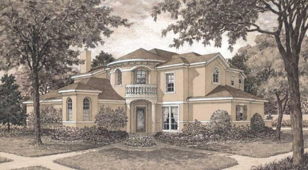 Two Story House Plan D1181