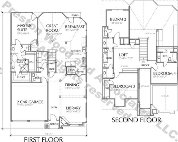 Patio House Plan C6102