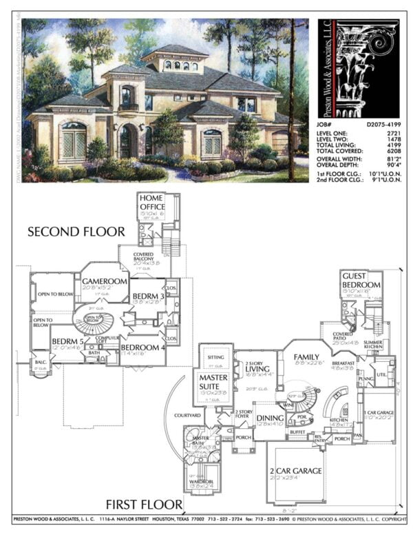 Two Story House Plan D2075