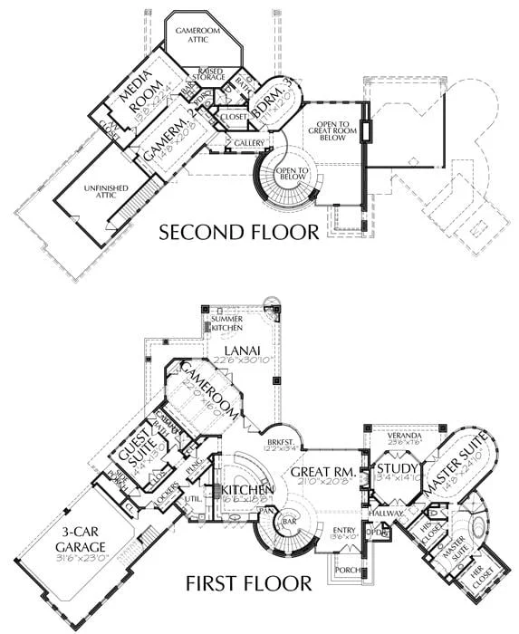 Two Story House Plan D7089