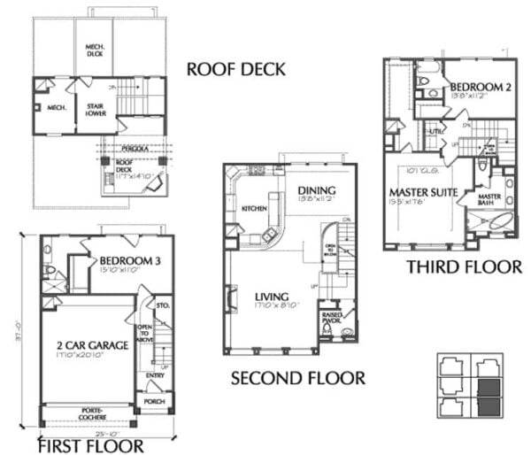 Townhouse Plan D7028 B