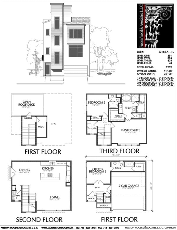 Townhouse Plan E2165 A1.1