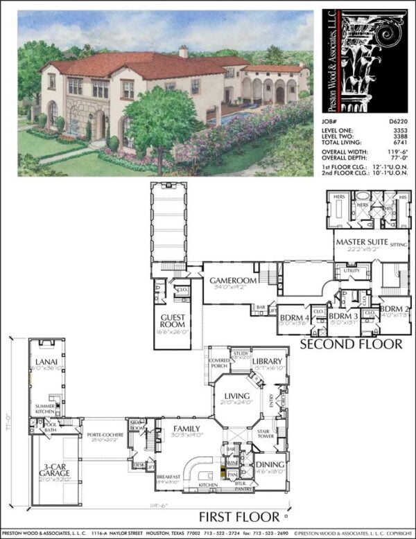 Two Story House Plan D6220