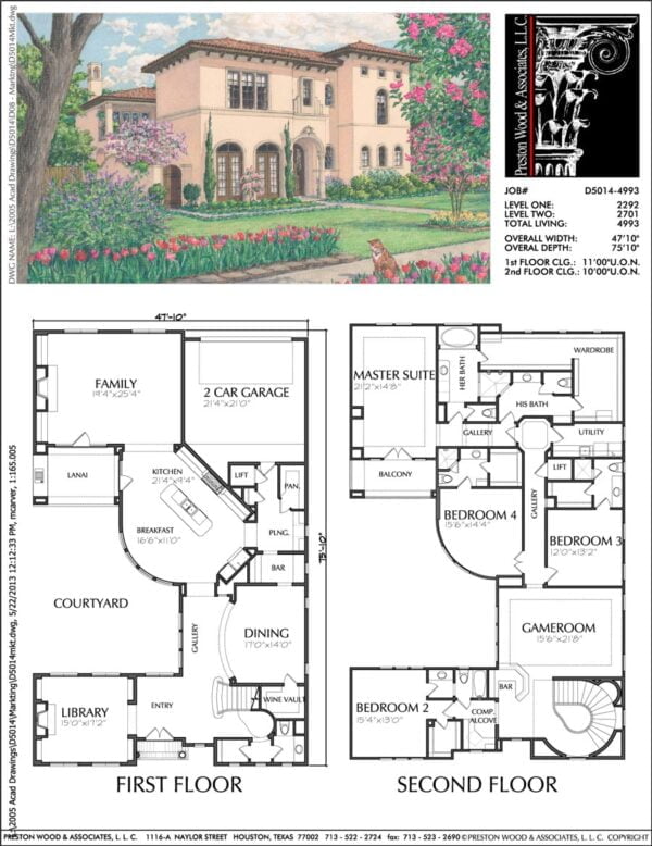 Two Story House Plan D5014