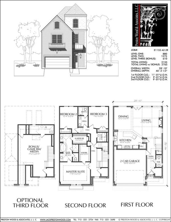 Townhouse Plan E1155 A2.2
